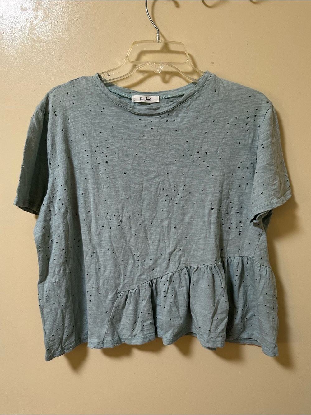 Tres Bien Blue Short Sleeve Top